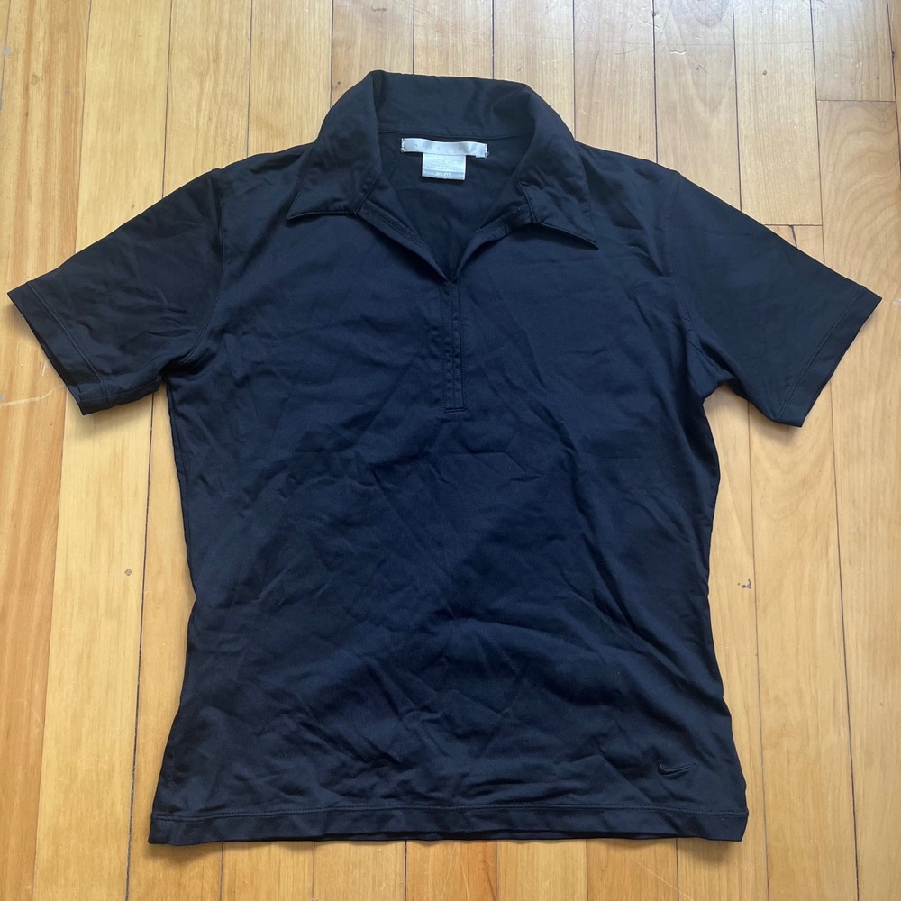 Nike Golf Dri-FIT Black Short Sleeve Polo Shirt Women's XS Athletic Performance